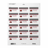 おもちゃの消防車の住所 シール (フルシート)