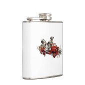 おもちゃの消防車を持つダルマチアの子犬 フラスク (右)