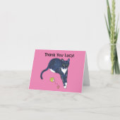 おもちゃの猫予測できなにサンキュー感謝してい感謝 サンキューカード (正面)