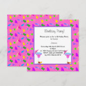 おもちゃの破片の誕生日パーティー招待状 招待状 (正面/裏面)