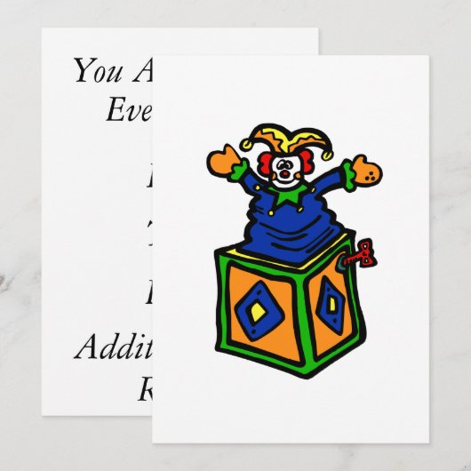 おもちゃの箱 招待状 (正面/裏面)