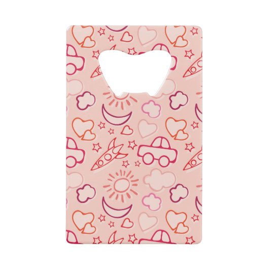 おもちゃの背景 クレジットカード栓抜き (正面)