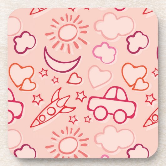 おもちゃの背景 コースター (正面)