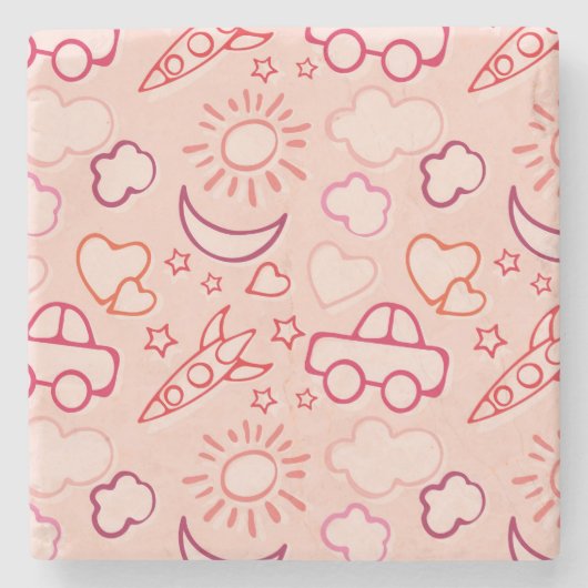 おもちゃの背景 ストーンコースター (正面)