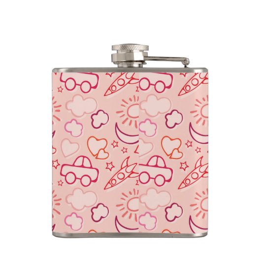 おもちゃの背景 フラスク (裏面)