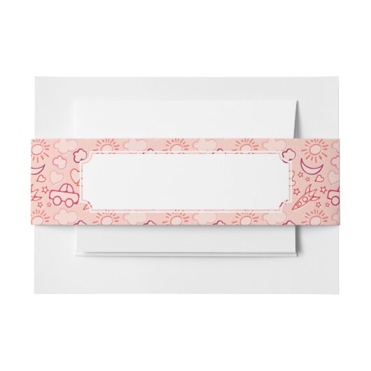 おもちゃの背景 招待状ベリーバンド (正面例)