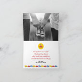 おもちゃの自動車　楽しい＆かわいい　赤い車　青い点々 サンキューカード (内部)