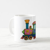 おもちゃの花の列車 コーヒーマグカップ (正面左)