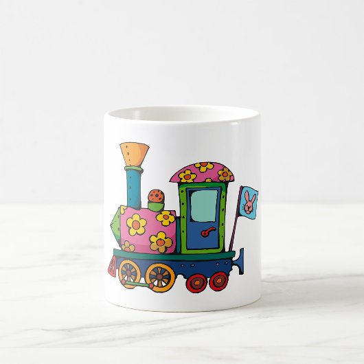 おもちゃの花の列車 コーヒーマグカップ