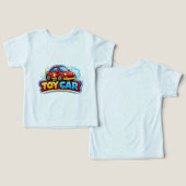 おもちゃの車の楽しいグラフィックTシャツ | 子供用 (デザイン正面&裏面)