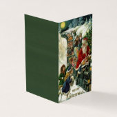 おもちゃの電車でサンタさんのクリスマスカード (外部)