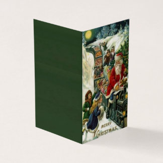 おもちゃの電車でサンタさんのクリスマスカード