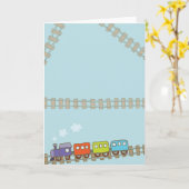 おもちゃの電車 カード (黄色い花)