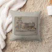 おもちゃの電車 クッション (ブランケット)