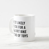 おもちゃの頼新しいダートバイクに最も適している コーヒーマグカップ (正面左)