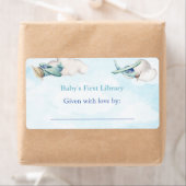 おもちゃの飛行機雲空の旅行アドベンチャーベビーシャワー ラベル (インサイチュ)