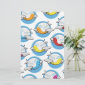 おもちゃの飛行機 便箋 (スタンド正面)