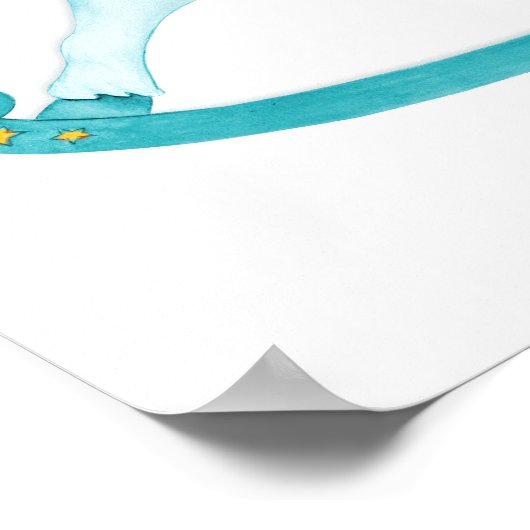 おもちゃの馬の水彩画アート 子供部屋のポスター ポスター (角)