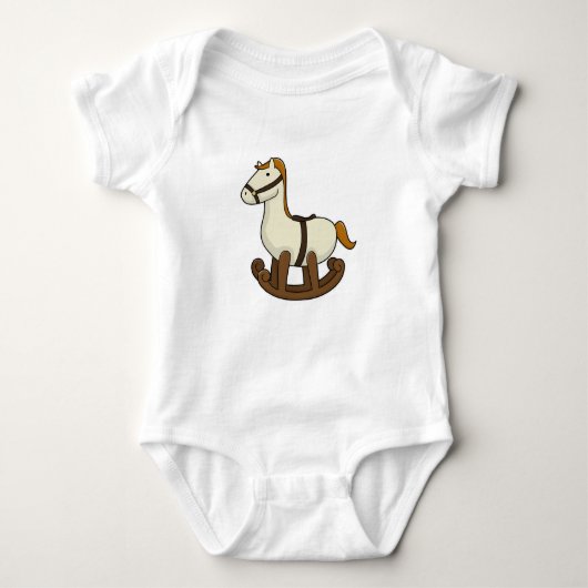 おもちゃの馬 ベビーボディスーツ (正面)