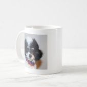 おもちゃのPartiのプードルの子犬の顔 コーヒーマグカップ (正面左)