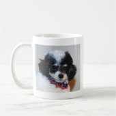 おもちゃのPartiのプードルの子犬の顔 コーヒーマグカップ (左)
