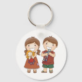 おもちゃを持った子ども キーホルダー (正面)