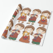 おもちゃを持った子ども ラッピングペーパー (アンロールド)