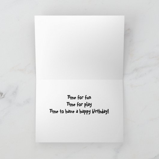 おもちゃを持つ子犬は、****2******を回すと言う カード (内部)