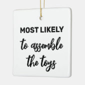 おもちゃを組み立てる可能性が高い セラミックオーナメント (左)