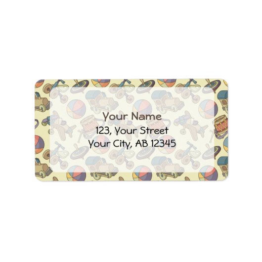 おもちゃアイコンの背景 ラベル (正面)