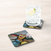 おもちゃウサギと牛卵 コースター (右側)