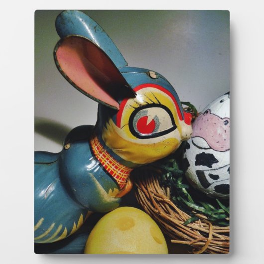 おもちゃウサギと牛卵 フォトプラーク (正面)