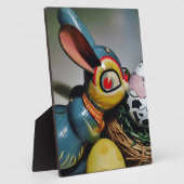 おもちゃウサギと牛卵 フォトプラーク (側面)