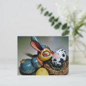 おもちゃウサギと牛卵 ポストカード (スタンド正面)