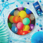 おもちゃカラフルバルーン ペーパープレート (パーティー)