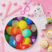 おもちゃカラフルバルーン ペーパープレート (パーティー)