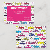 おもちゃカラフル車キッズおもちゃショップ 名刺 (正面/裏面)