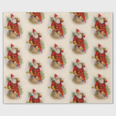 おもちゃギフトラッピング付き父クリスマス紙 ラッピングペーパー (フラット)