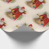 おもちゃギフトラッピング付き父クリスマス紙 ラッピングペーパー (角)
