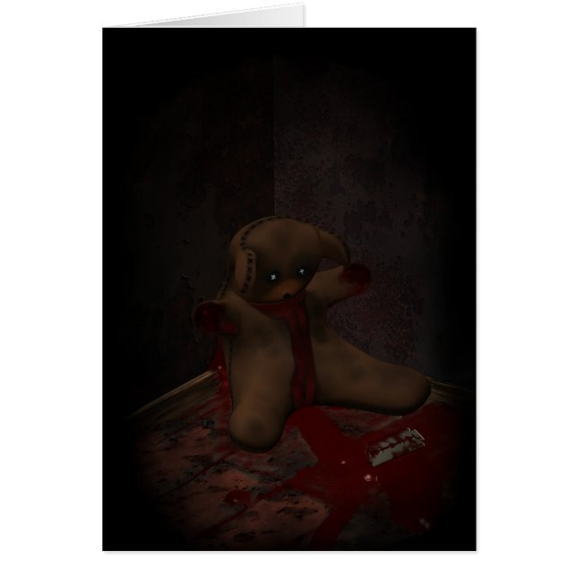 おもちゃクマ自殺カード (正面)