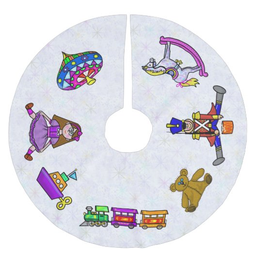 おもちゃクリスマスツリースカート ブラッシュドポリエステルツリースカート (正面)