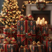 おもちゃクルミ割り兵士ラッピング紙 ラッピングペーパー