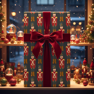 おもちゃクルミ割り兵士ラッピング紙 ラッピングペーパー