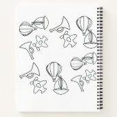 おもちゃコレクションをカスタマイズ 子ども 白 ノートブック (裏面)