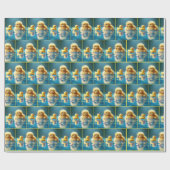 おもちゃゴム鴨の黄色いアヒル ラッピングペーパー (フラット)