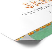 おもちゃサーカスの茶色のサイが自転車で幼稚園 ポスター (角)