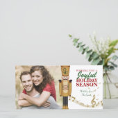 おもちゃソルジャークリスマスホリディグリーティングフォトカード シーズンカード (スタンド正面)