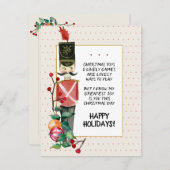 おもちゃソルジャークリスマスポーブォーターカラーホリデーレッド シーズンカード (正面/裏面)