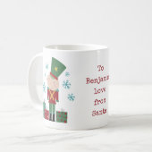 おもちゃソルジャースターチャイルドネームラブサンタ コーヒーマグカップ (正面左)