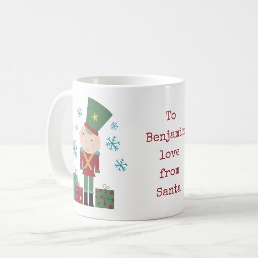 おもちゃソルジャースターチャイルドネームラブサンタ コーヒーマグカップ (正面左)